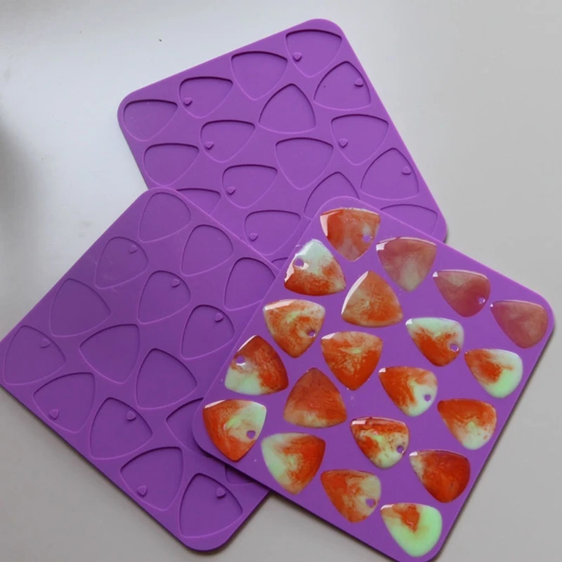 

Universal Guitar Picks Resin Mold Silicone Guitar Plectrums Resin Casting Mold DIY Guitar Thumb Finger Picks Mold Tools