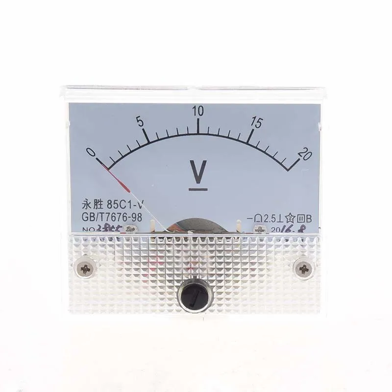 DC 0~20V 85C1-V Class 2.5 Voltmeter Analog Volt Panel Meter | Voltage Meters