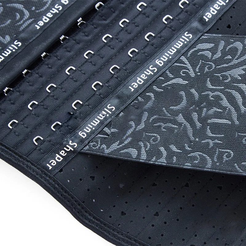 Ажурный латексный тренировочный пояс для талии с 25 стальными косточками женские