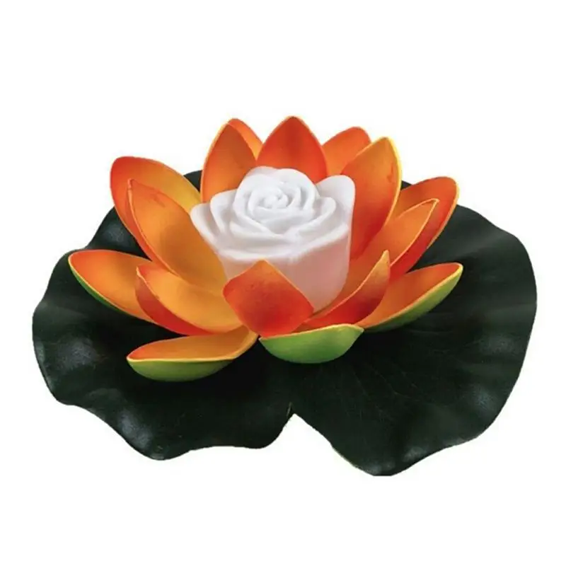 

18cm LED Lotus Flower Light Waterproof Battery Powered Floating Garden Pool Lamp Landscape Decor LED Floating Lotus Light