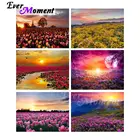 Алмазная живопись Ever Moment, Живописный пейзаж, Цветочное дерево, настенное искусство, алмазная выкладка, хобби и рукоделие, мозаика сделай сам 3F2490