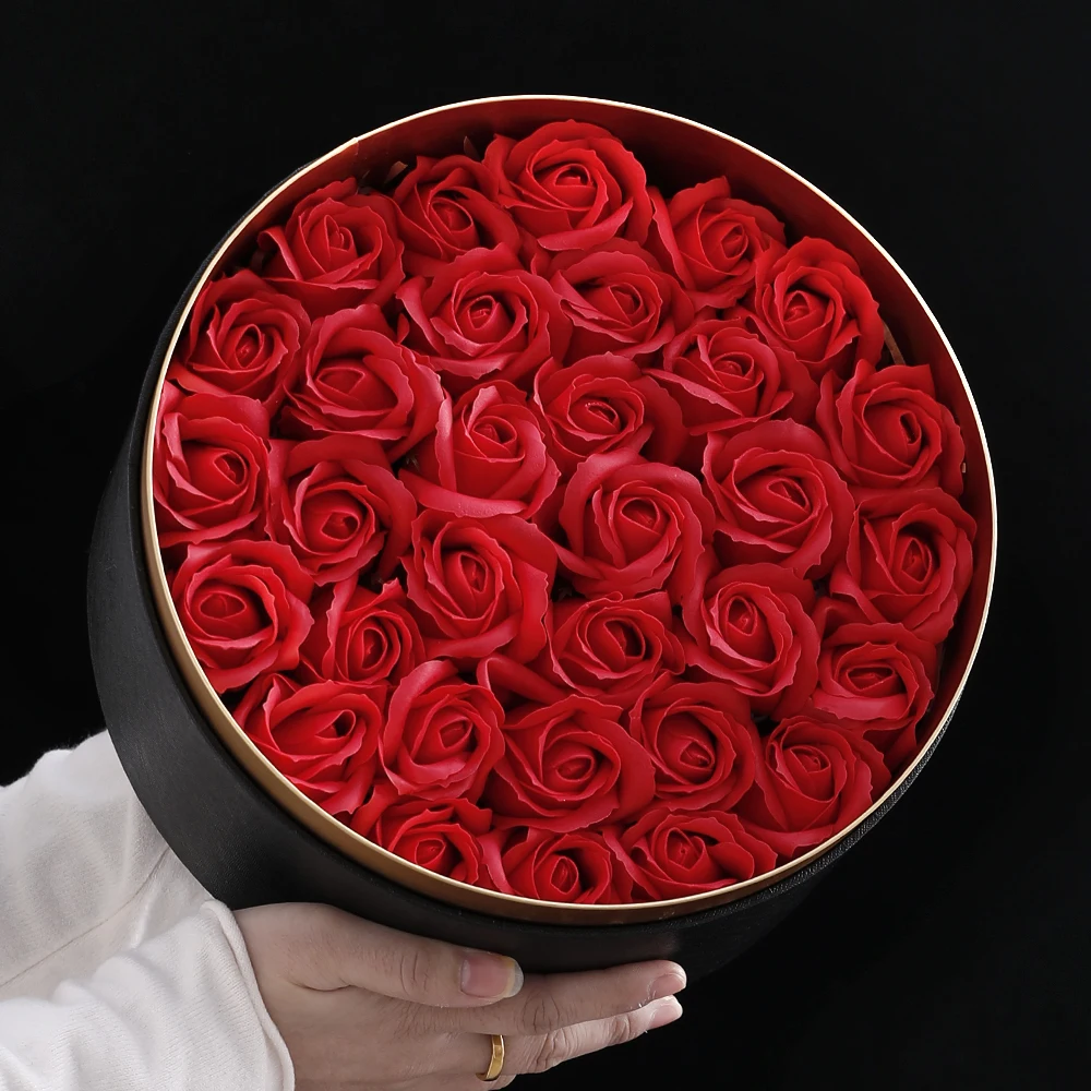 8/32Pcs Valentines Tag Geschenke Seife Rose Box Künstliche Blumen Braut Rose Bouquet Hochzeit Party Dekorationen Jahrestag Präsentiert