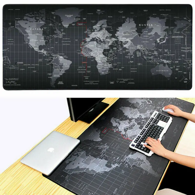 

Hot Sale Game mat 40*90cm World Map Extra Large Mouse Pad Mat Natural Rubber Desktop Gaming Mousepad