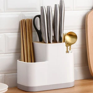multifunction cutlery drainer and organizer knife holder kitchen utensils holder caddy for knife chopsticks fork spoon scissors free global shipping