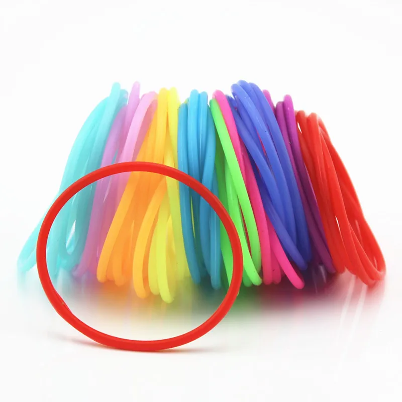 Оптовая продажа 10 шт./лот неоновые люминесцентные светящиеся браслеты резиновые