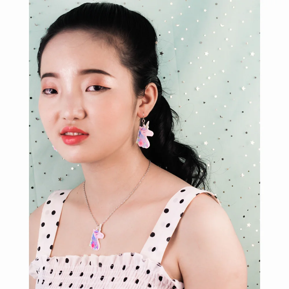 2019 модные подарочные украшения для девочек маленькая красочная женская подвеска