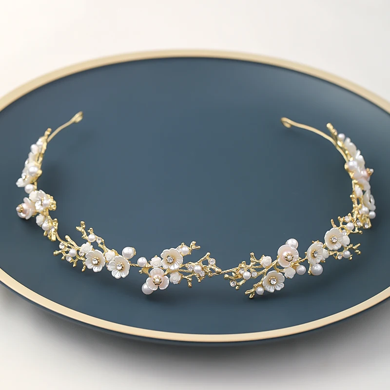 Золото с ретром вкусом женские свадебные туфли лодочки и повязка на голову