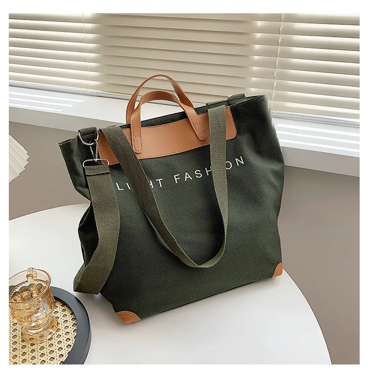 

Canvas Bag 2021 New Women's Bag Korean Version Fashion One-Shoulder Cross-body Bag Tote Bag