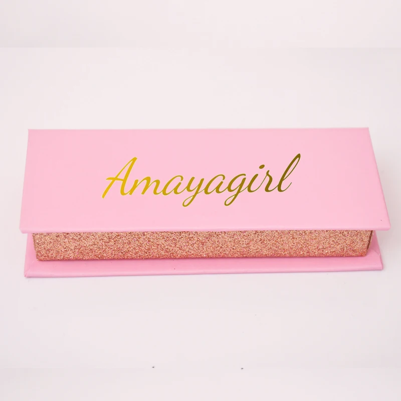 

100pcs Custom False Eyelash Packaging Box customize Private Logo wholesale Mink Lash Boxes Faux Cils strip magnetic Case Empty