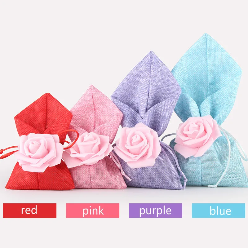 3 шт. Креативные Свадебные украшения подарочные пакеты для конфет с цветами