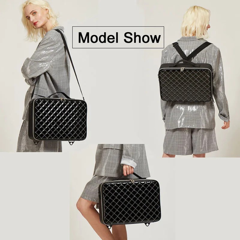 

Women PU Leather Travel Makeup Bag Professional Cosmetic Storage Organizer Make Up Case For Cosmetics Pouch Beautician Suitcase