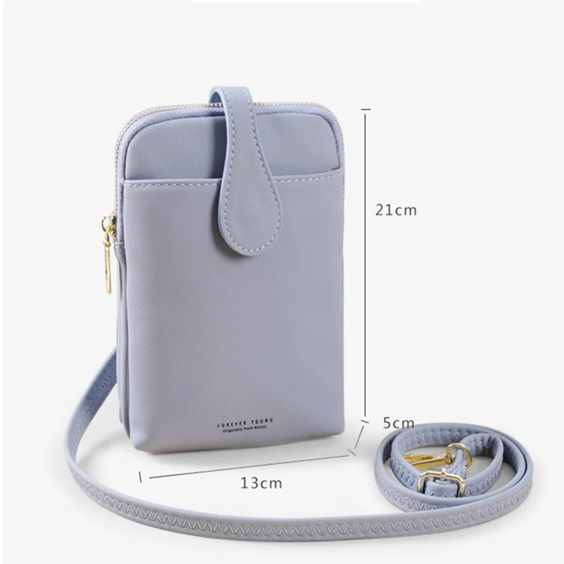 

Simple Cellphone Crossbody Bag Women PU leather Shoulder Bag Fashion Small Square Bag Shopping Lady Messenger Handbag