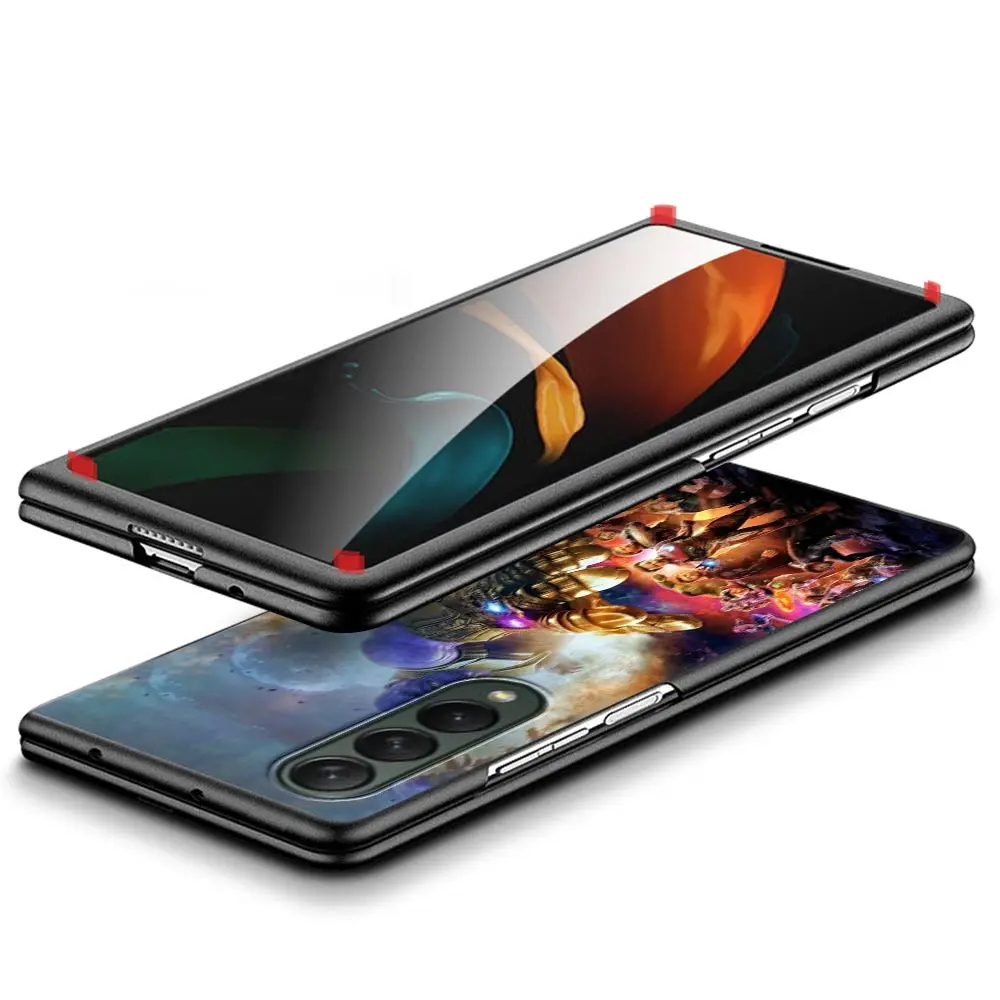 Чехол Zfold4 с героями Marvel Капитан Мстители чехол для Samsung Galaxy Z складной D3 Жесткий