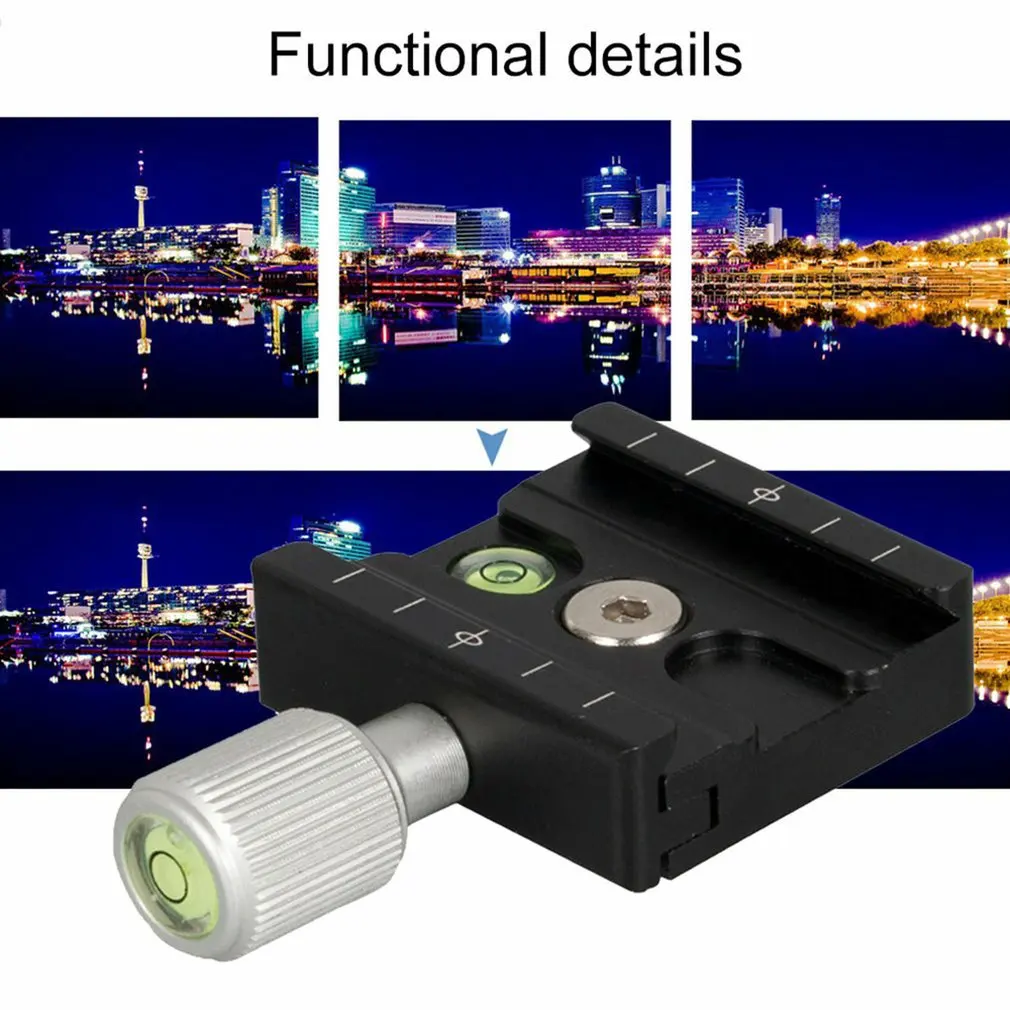 

QR50A Camera Level Quick Release Clamp For DSLR Monopod Camera Tripod Photography Aluminium Alloy Clamp