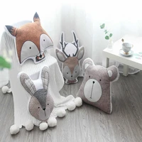 baby elephant fox deer bear giraffe rabbit soft stuffed plush toys pillows animal plush toy cartoon pillow cushion for kids gift