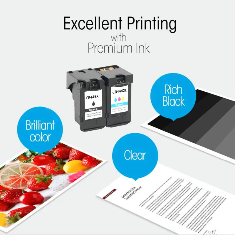 3 предмета в комплекте PG 445 PG445 CL 446 XL чернильный картридж для Canon PIXMA MX494 MG2440 MG2940 MG2540