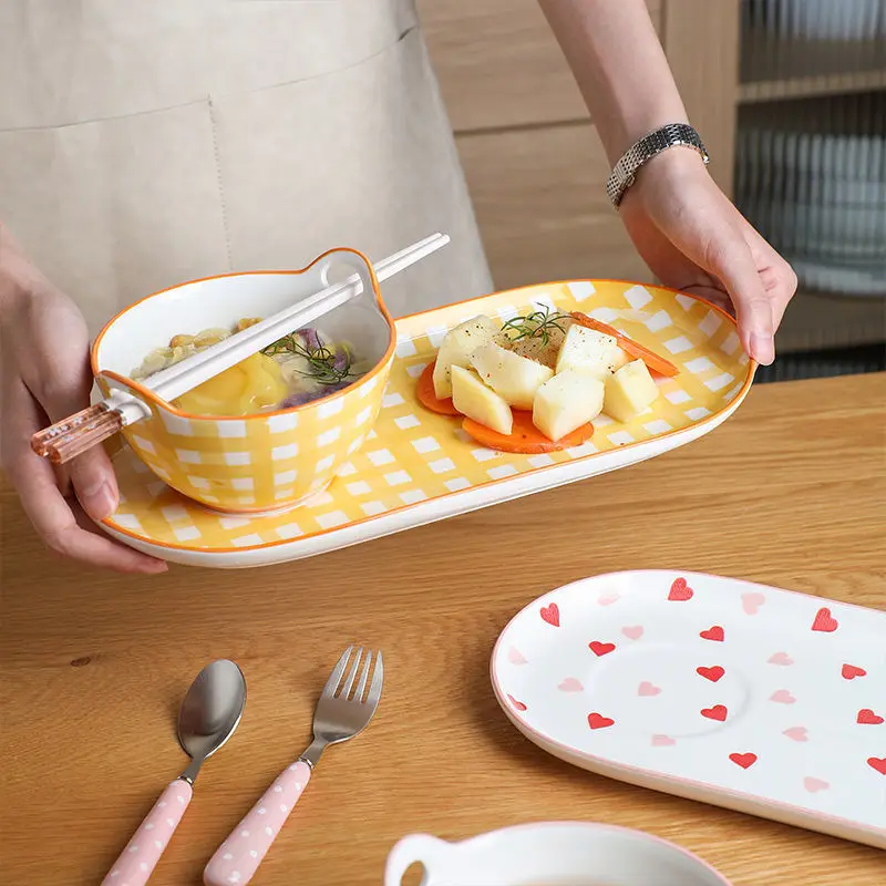 Миски для завтрака бинауральные тарелки набор тарелок в скандинавском стиле