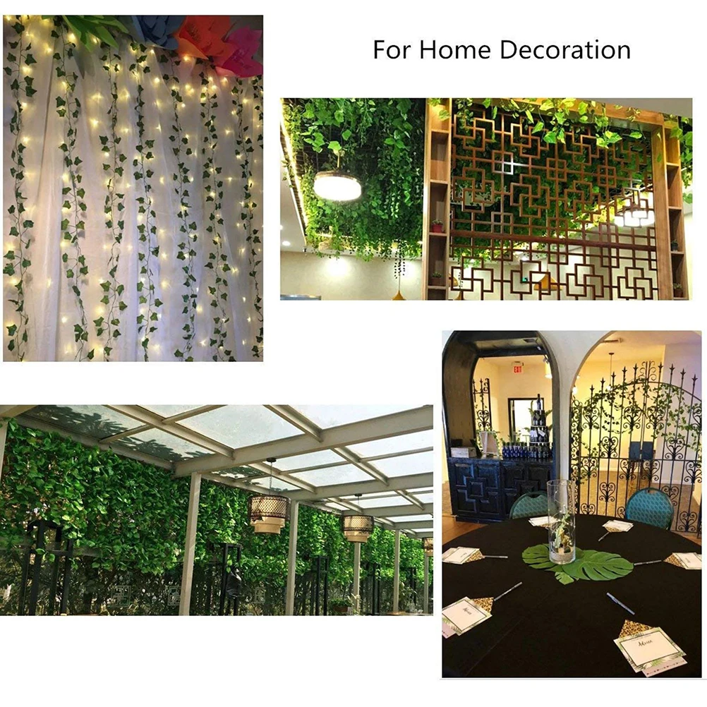 

Artificial Plants LED String Light Green Leaf Vine Battery Operated Fairy String Lights For Home Wedding Decor LED String Lights