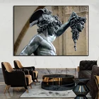 Картина на холсте, портретная статуя персеуса медуса, плакат и принты, Настенная картина для комнаты, отеля, домашнего декора