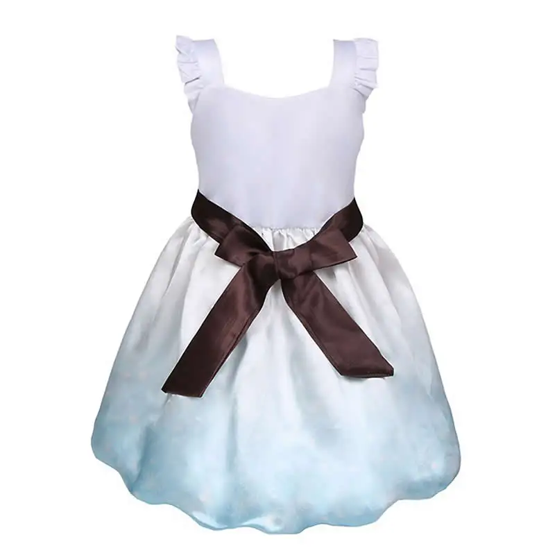 Платье с изображением снеговика Олафа для маленьких девочек Новая детская