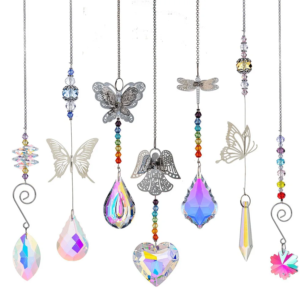

Sunshine Crystal Sun Catcher Wind Chimes And Charms Decoration Pendant K9 Glass Material Unique Beautiful Rainbow Suncatcher