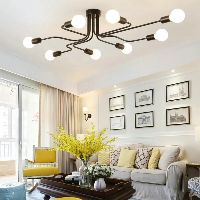 Современная дизайнерская железная полуутопленная лампа E27 светодиодный