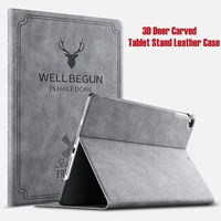 kqjys 3d deer carved flip tablet leather case for ipad pro 10 5 inch flip stand stents tablet case for ipad pro 10 5 a1701 a170