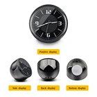 Миниатюрные светящиеся внутренние кварцевые часы для автомобиля, зеркальные цифровые часы из сплава, декоративные электронные часы