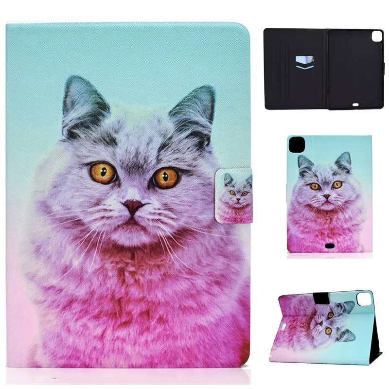 

Tablet Cover For Funda iPad Pro 11 2020 Case Color Wolf Fox Animal Leather Cover Coque For iPad Pro 11 Case 2020