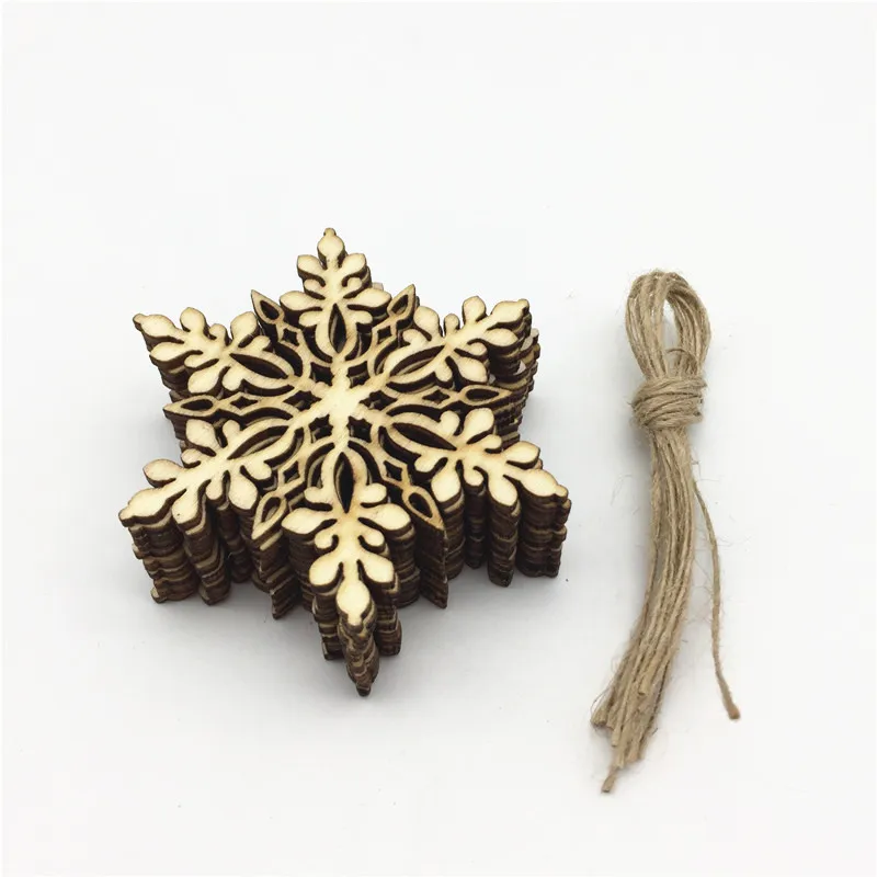 

10 шт. 8 см необработанные натуральные деревянные ломтики «сделай сам», рождественские украшения, режущие снежинки, ломтики, бирки для праздн...
