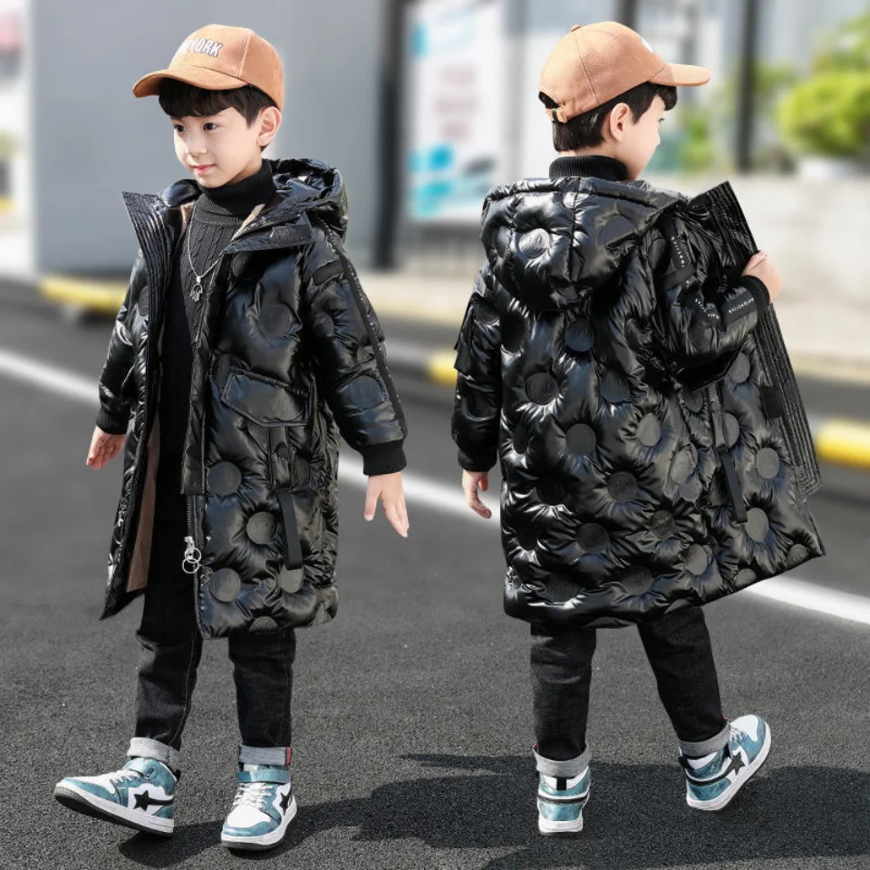 Купи Baby Boys 2021 New Winter Brand New Casual Warm Thick Waterproof Jacket Parkas Coat Boy Outwear Windproof Hat Parkas Jacket за 2,066 рублей в магазине AliExpress