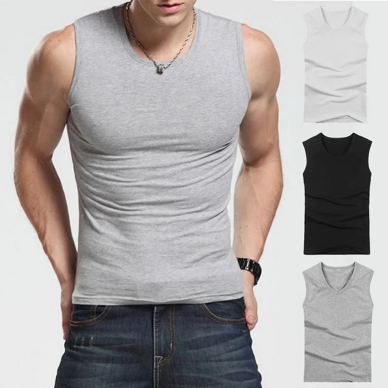 CYSINCOS 2020 летние эластичные Топы на бретельках повседневные мужские майки без