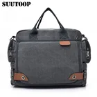 Удобный мужской портфель, деловая сумка через плечо, Холщовый наплечный ремень, дорожная сумка в стиле ретро.