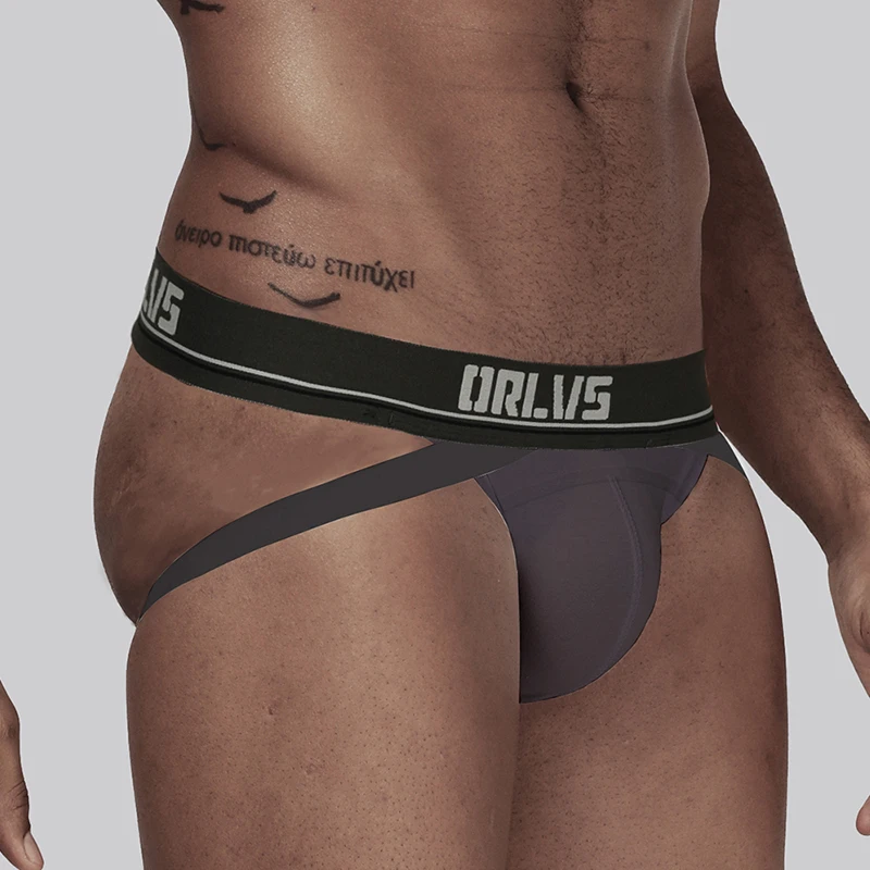 

ORLVS Brand Sexy Men Jockstrap Men Underwear Cotton Male Panties Cueca Tanga Breathable Comfortable Underpants U Pouch OR405