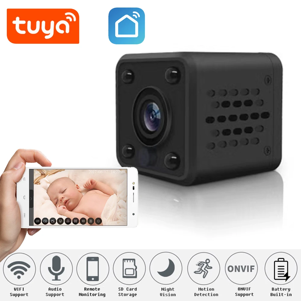 

1080P Smart Small IP Camera WiFi Wireless Security mini Camera ONVIF P2P CCTV Surveillance Night Vision