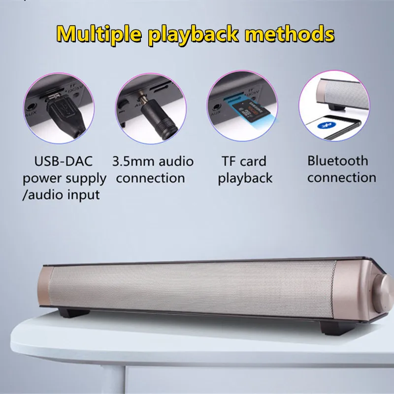 

Беспроводной Bluetooth динамик пульт дистанционного управления компьютер ТВ Саундбар громкой связи Настольный звуковой бокс HIFI стерео музыкал...