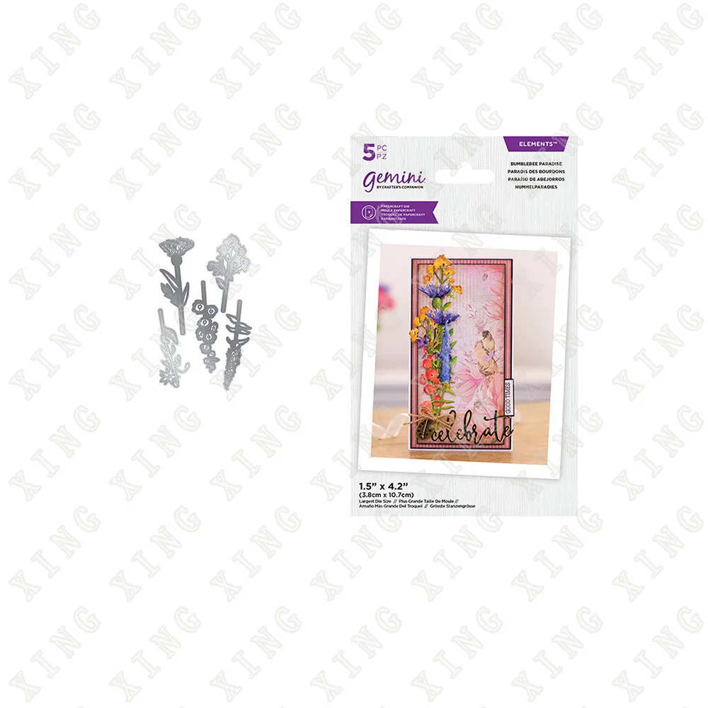 

Arrival New Flower Bumblebee Paradise Metal Cutting Dies Scrapbook Diary Decoration Embossing Moulds Diy Greeting Card Handmade
