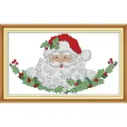 Набор для вышивки крестиком с изображением деда мороза, DMC 11CT, печать на холсте 14CT, Набор для вышивки крестиком, рождественский подарок, украшение для дома и свадьбы