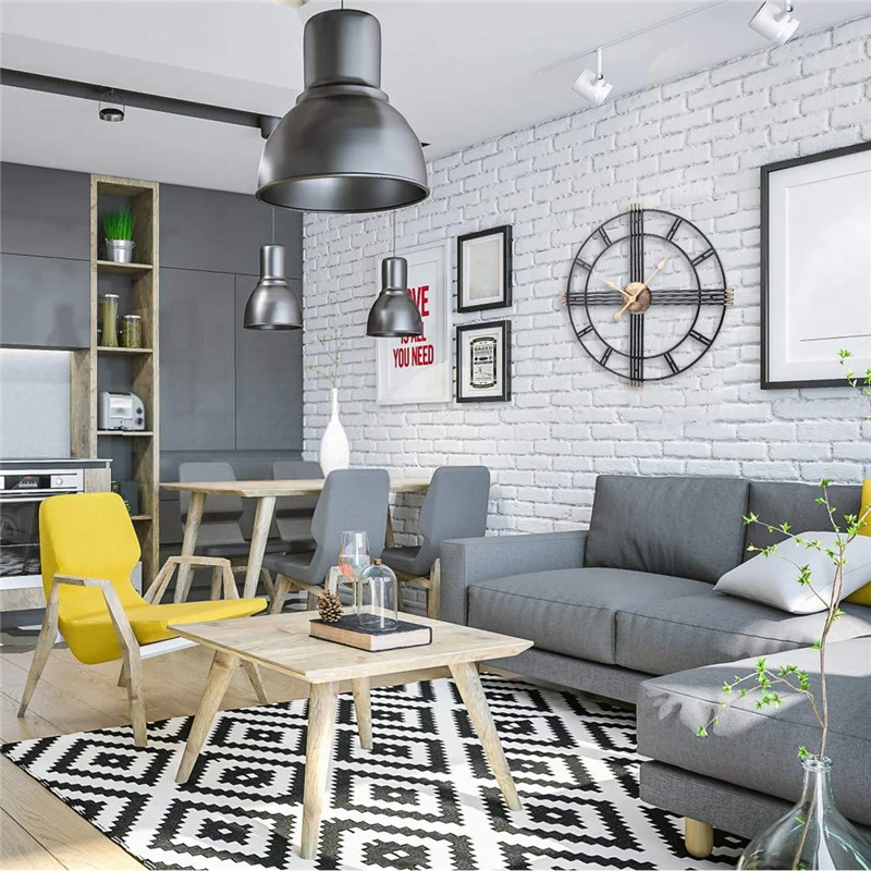 Простой дизайн Винтажный домашний Декор 3D бесшумные большие металлические