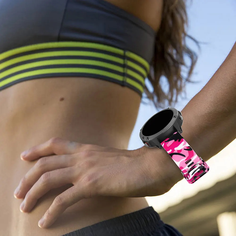 Напечатанный 22 мм быстрый релиз ремешок для Garmin Fenix5 ремень Цветной силиконовый браслет ремешок для Garmin Forerunner 945 Band