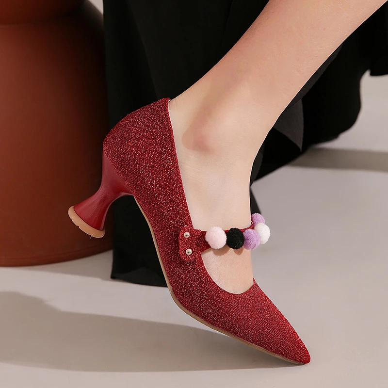 Lucyever/женские туфли-лодочки серебристого цвета с блестками размера плюс 30-48 Сезон