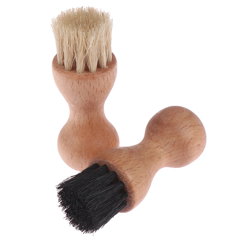 

Leather Shoes Supplies Buffing Brush Portable Boot Shoes Brush Wood Handle Home Cleaning Tool 1 PC Mini Hog Bristle Brushes