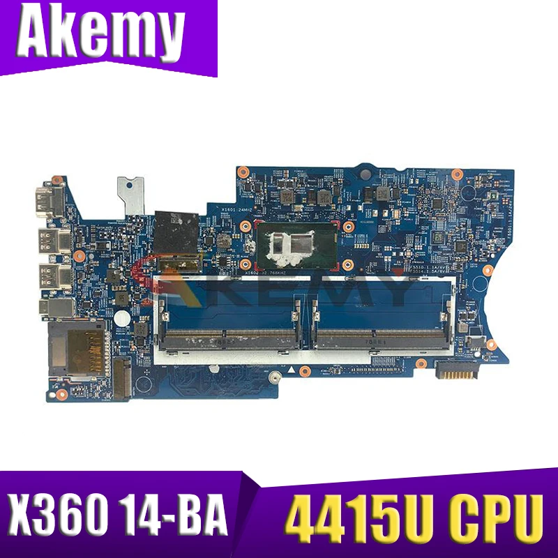 

Free shipping For HP X360 14-BA 15-br Laptop motherboard With SR348 4415U CPU 16903-1 448.0C208.0011 Main board Fully Test work
