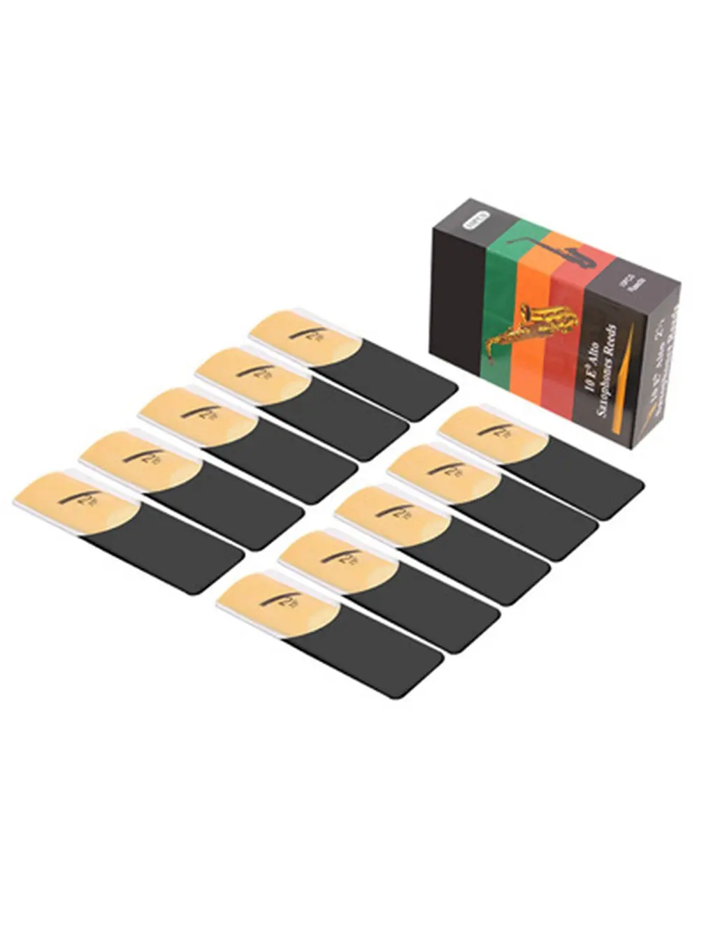

10 Pack Eb Alto Sax Saxophone Reeds Strength 1.5 2.0 2.5 3.0 3.5 4.0 Saxophone Reed Woodwind Instrument Parts Accessories