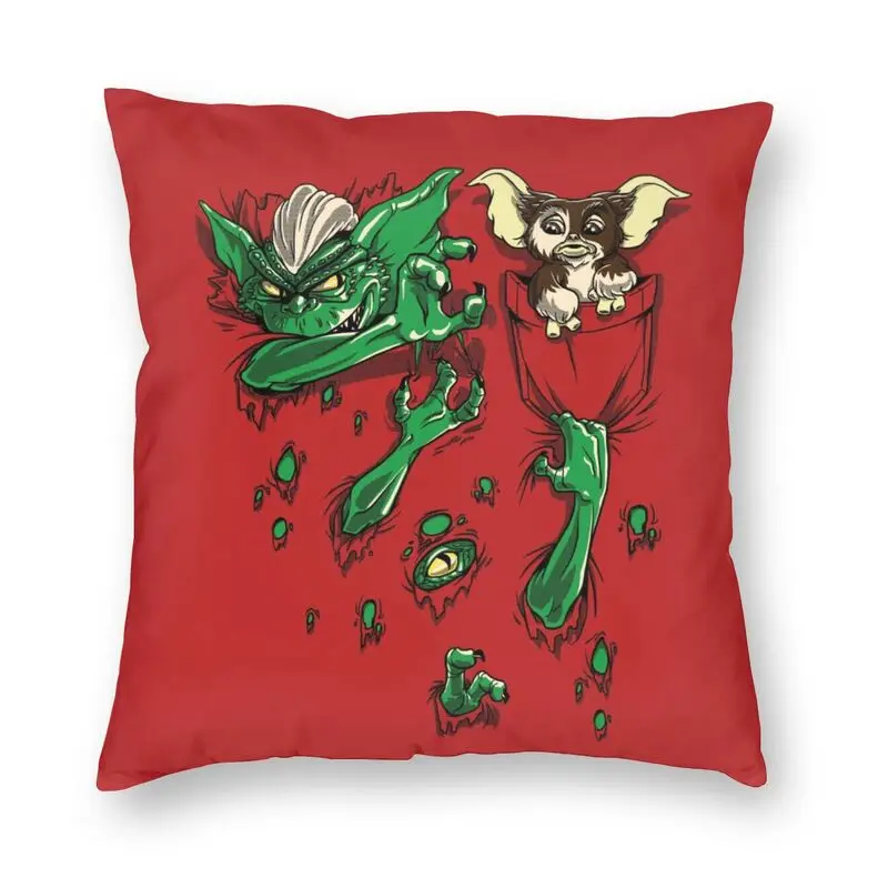 

Funny Gremlins Gizmo Pillowcover Home Decor Movie Mogwai Monster Cushion Cover Throw Pillow for Living Room Double-sided