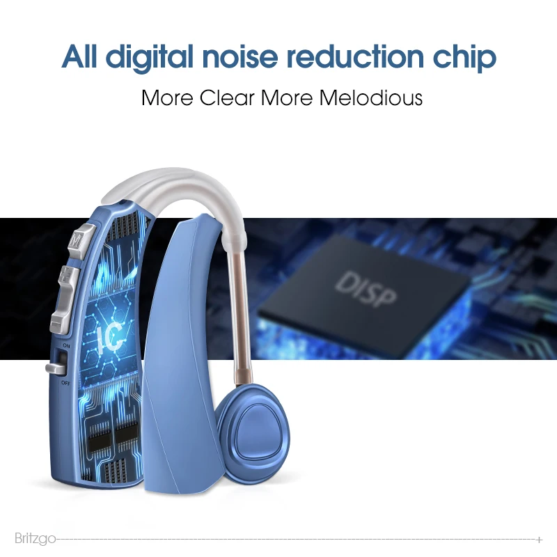 Магнитный слуховой аппарат Britzgo для глухих людей беспроводной невидимый
