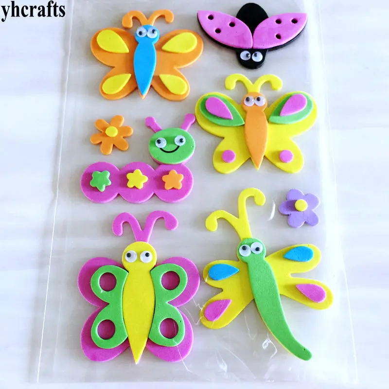 1 пакетов/лот 3D наклейки из пенопласта животные автомобиль цветок Русалка