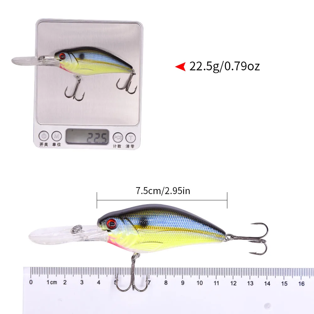 Makebass 2.95in0.79oz рыболовные приманки для моря Дайвинг Crankbait искусственная Pesca плавающая твердая приманка Воблер для мелкой рыбы приманка рыболовные снасти