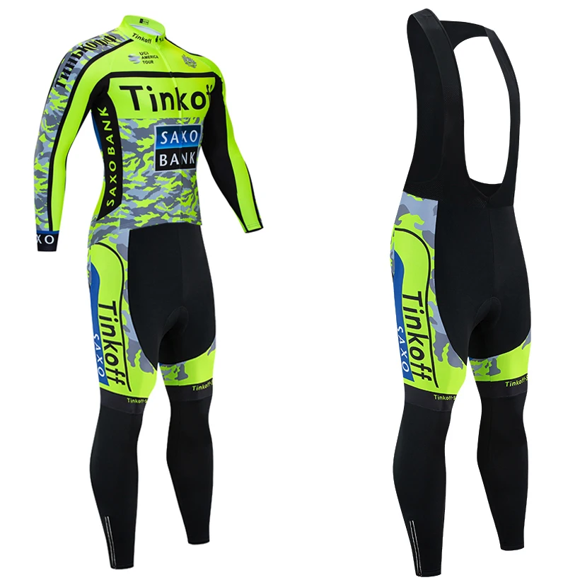

Thinkoff SAXO Cycling Team Jersey Bike Maillot Winter Sportswear 20D Ropa Ciclismo Thermal Fleece Bicycle Clothing Uniform