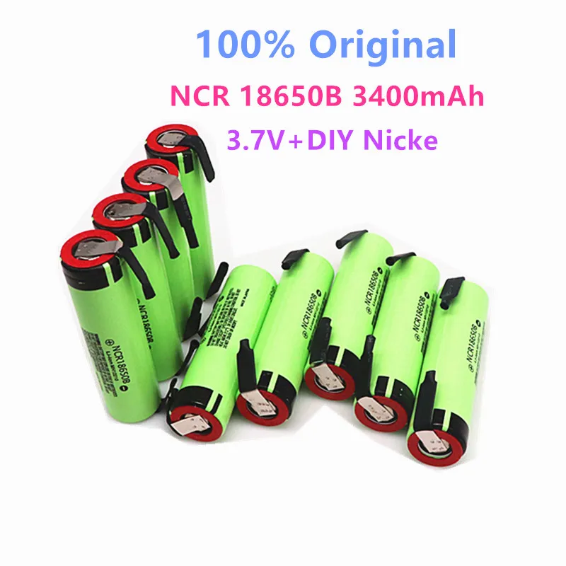 10 шт./лот 100% оригинал NCR18650B 3400mAh аккумулятор 3 7 V литий ионный 18650 + DIY Nicke бесплатная
